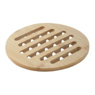 Descanso De Panelas 15cm Redondo Bambu